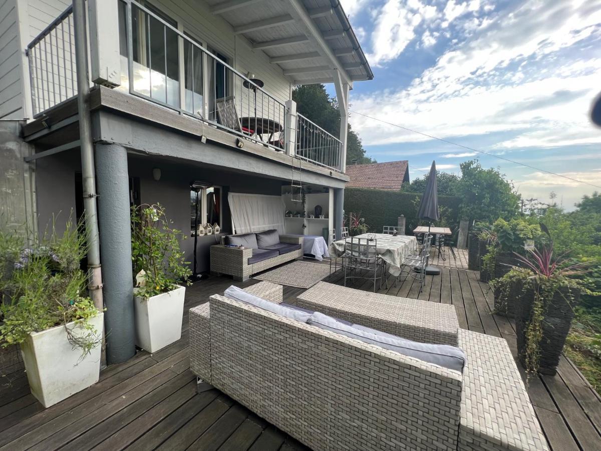 Petite Maison A L'Oree Des Bois Vue Magnifique Sur Le Lac Zenitude Et Plenitude Belmont-sur-Lausanne Екстериор снимка